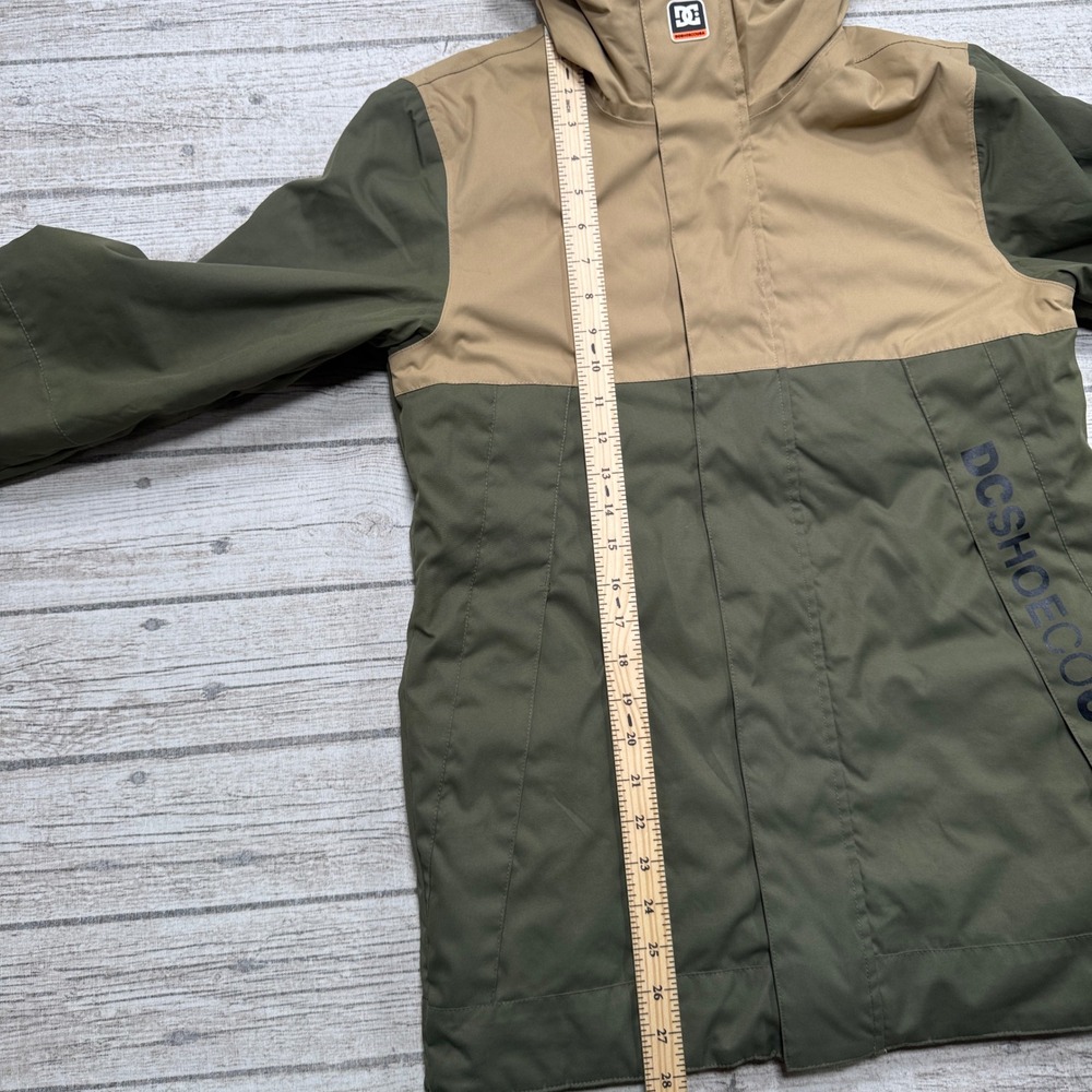 DC Shoes Snow Jacket Youth XL/14 Green Insulated 10K Waterproof Hooded Outdoor - Picture 5 of 6